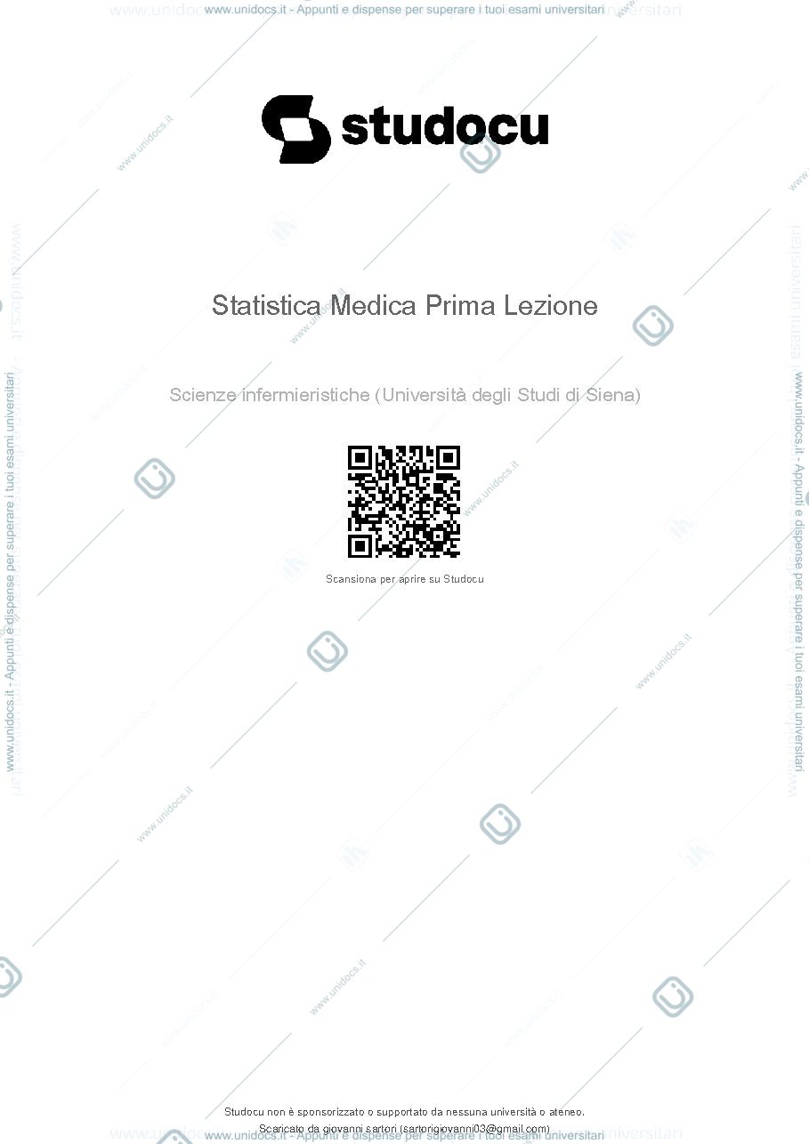 Anteprima pagina 1 — statistica medica