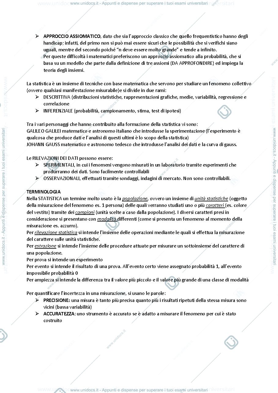 Anteprima pagina 3 — Appunti di Statistica Medica