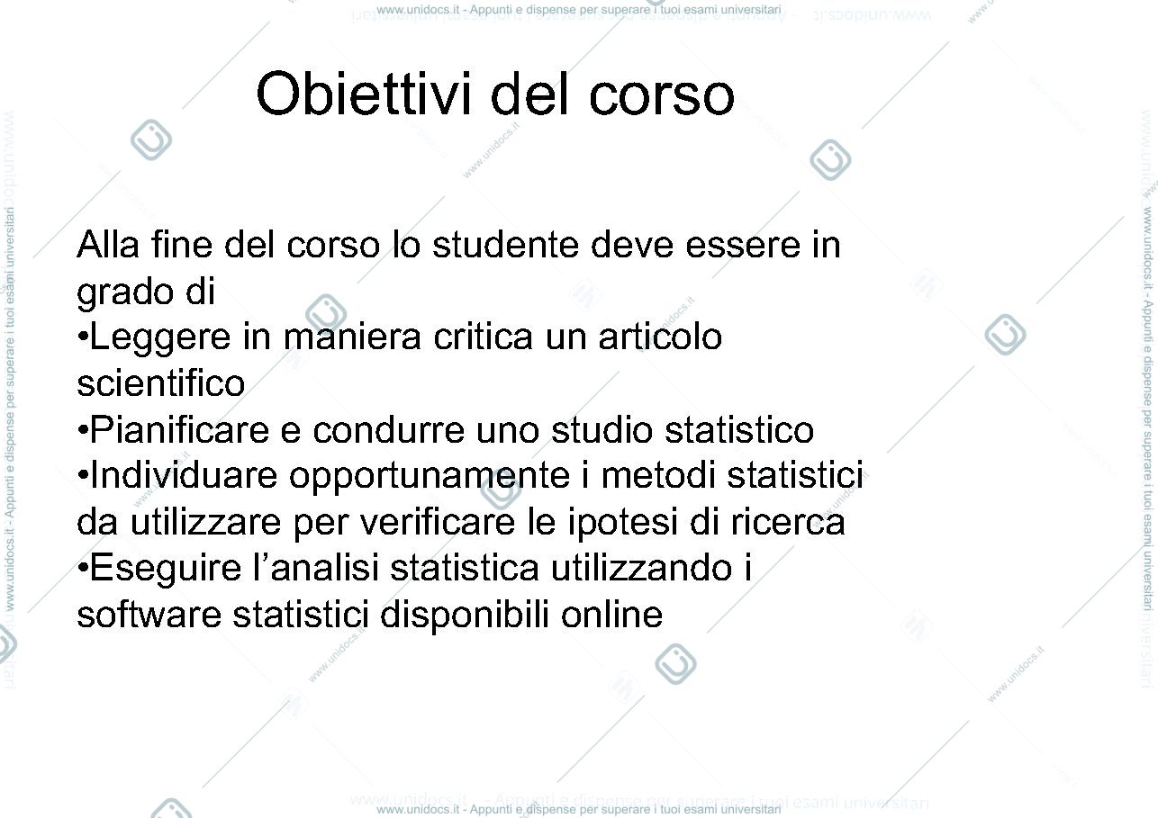 Anteprima pagina 2 — Slide Statistica 