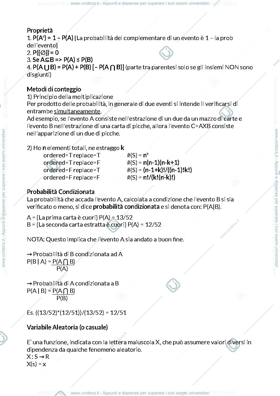 Anteprima pagina 2 — Riassunto Statistica Numerica