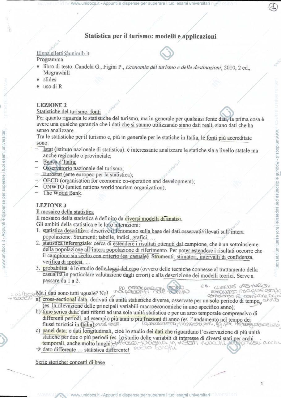 Anteprima pagina 1 — statistica