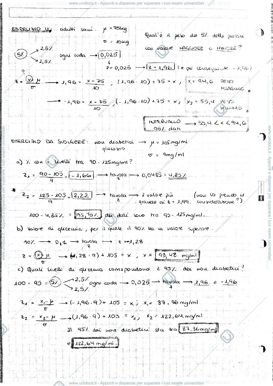 Anteprima pagina 2 — Esercizi e riassunti di STATISTICA
