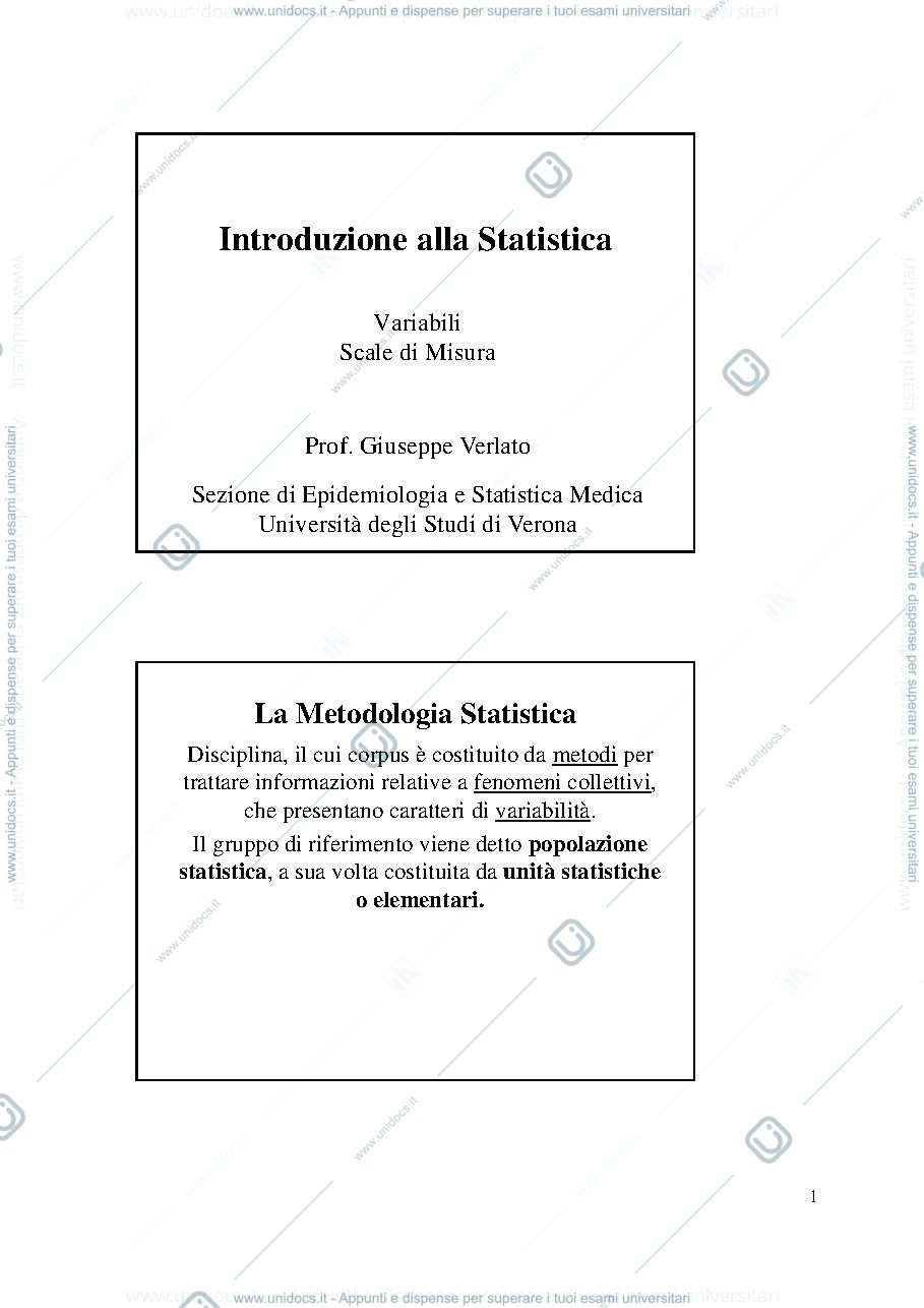 Anteprima pagina 1 — statistica
