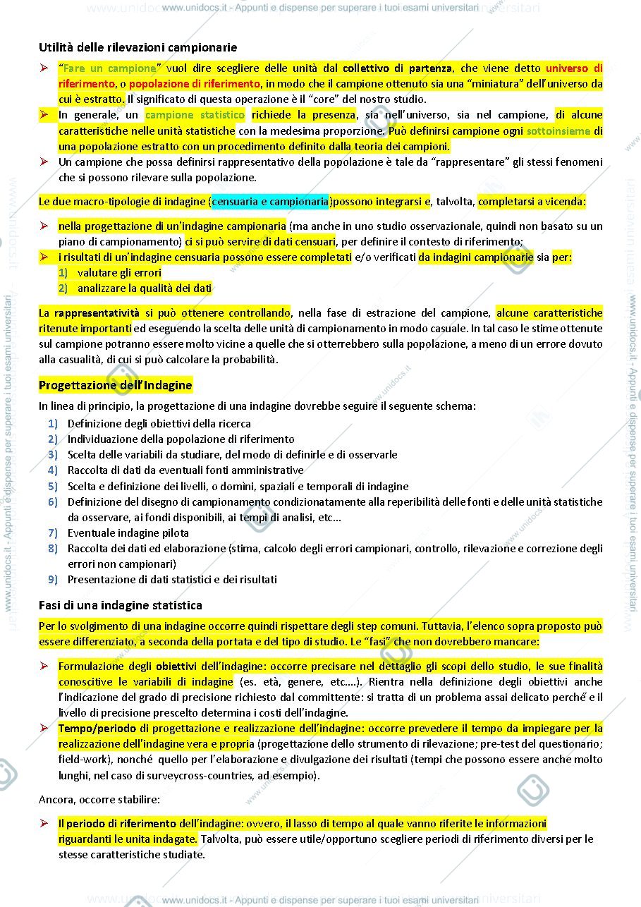 Anteprima pagina 3 — Statistica sociale e Indagini campionarie