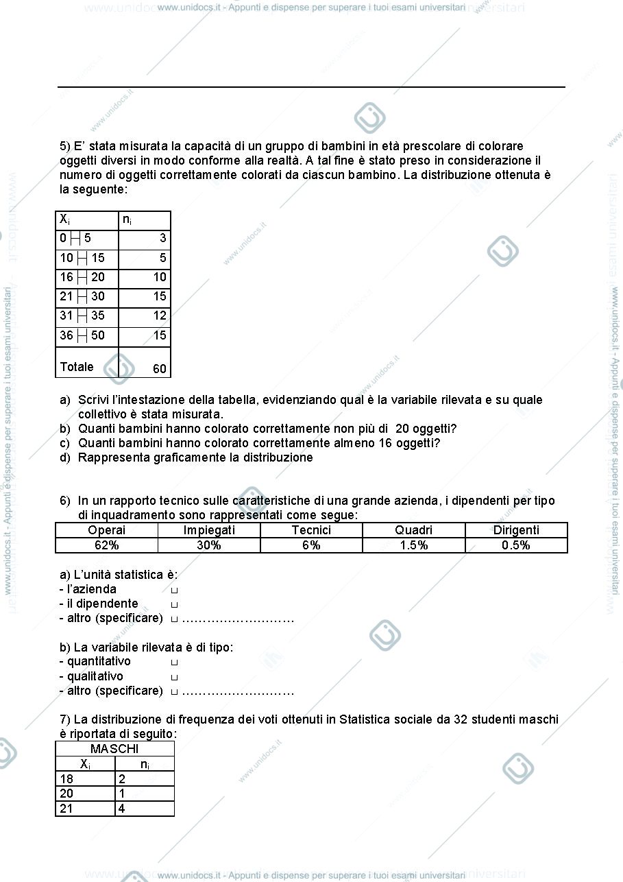 Anteprima pagina 2 — Statistica sociale