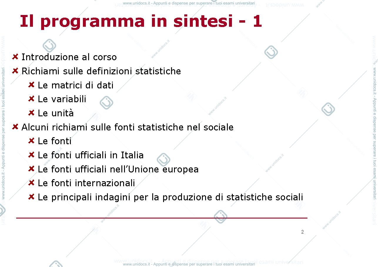 Anteprima pagina 2 — introduzione alla statistica sociale