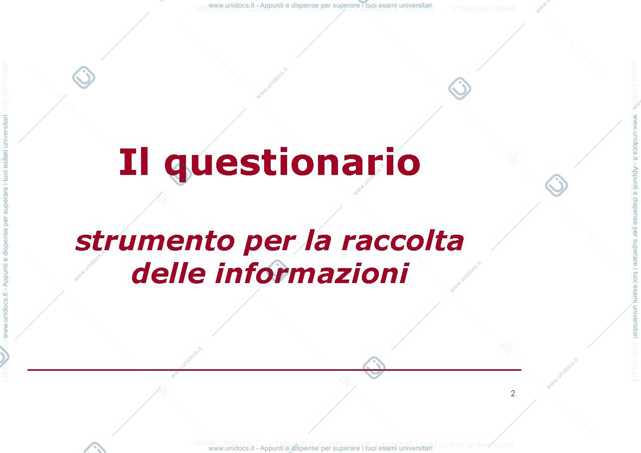 Anteprima pagina 2 — il questionario