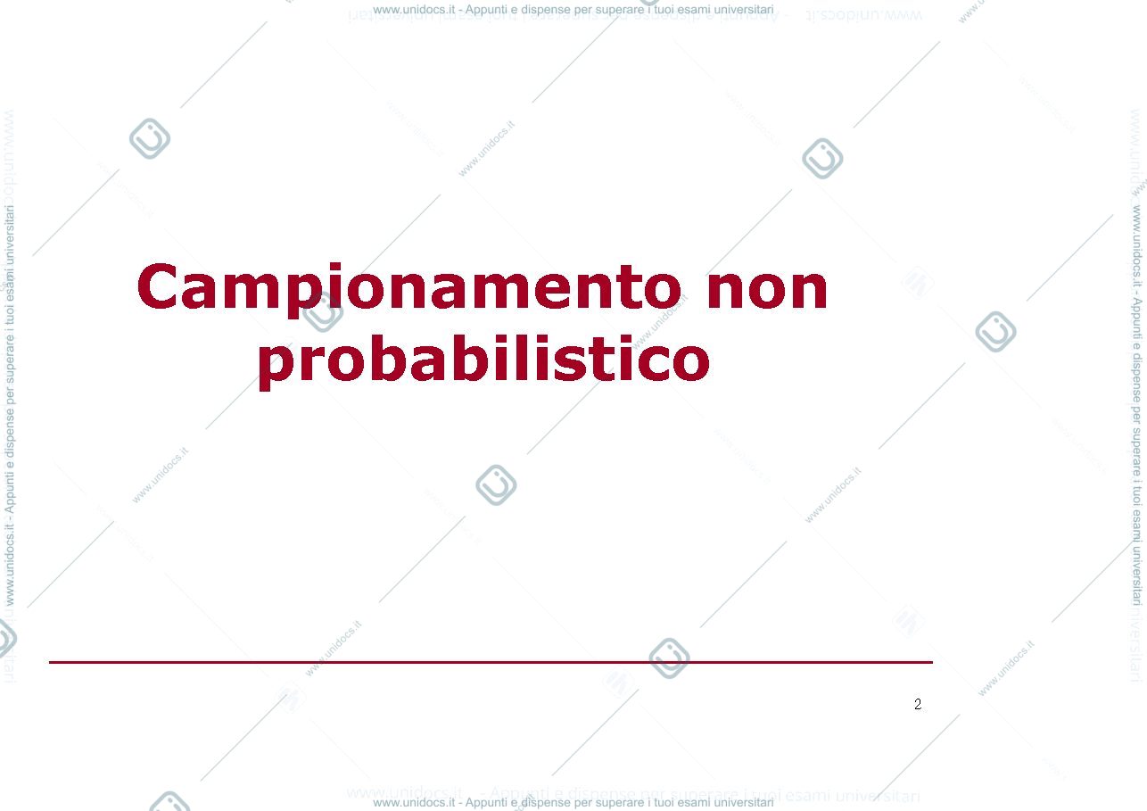 Anteprima pagina 2 — campionamento non probabilistico