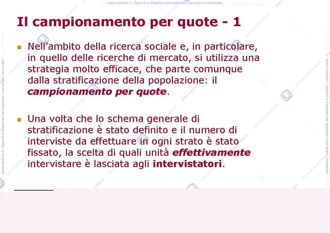Anteprima pagina 3 — campionamento non probabilistico