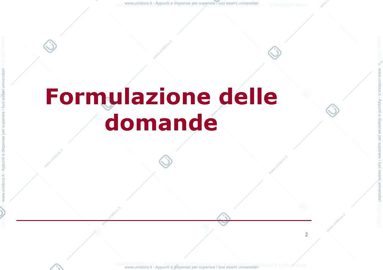 Anteprima pagina 2 — formulazione delle domande