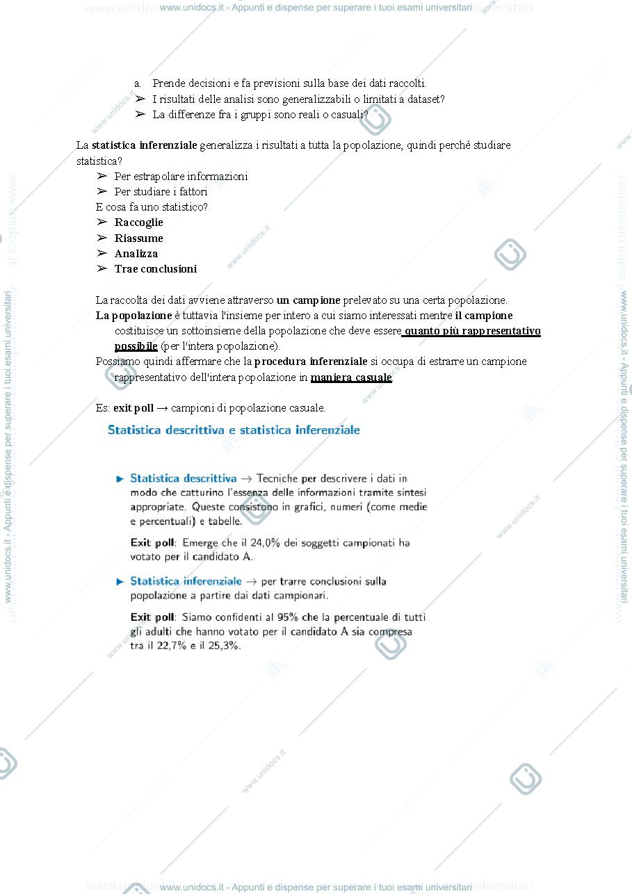 Anteprima pagina 2 — Appunti statistica 