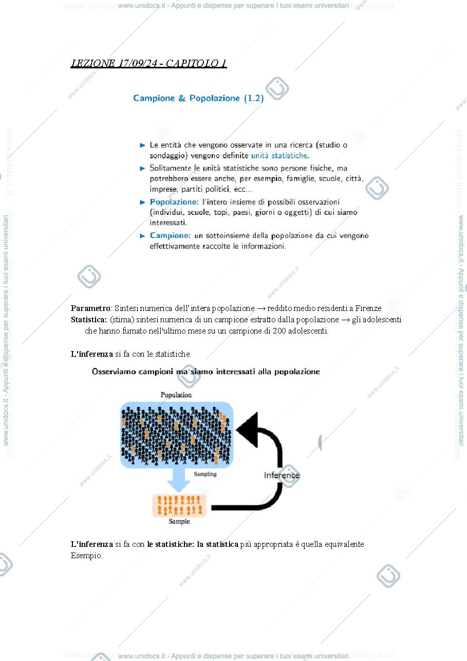 Anteprima pagina 3 — Appunti statistica 