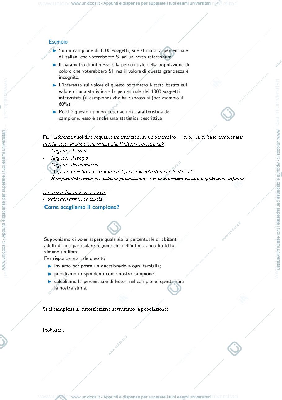 Anteprima pagina 4 — Appunti statistica 