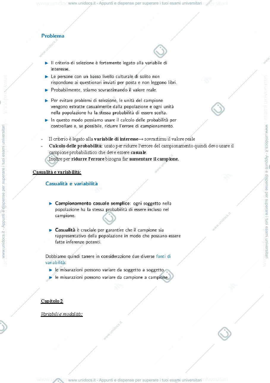 Anteprima pagina 5 — Appunti statistica 