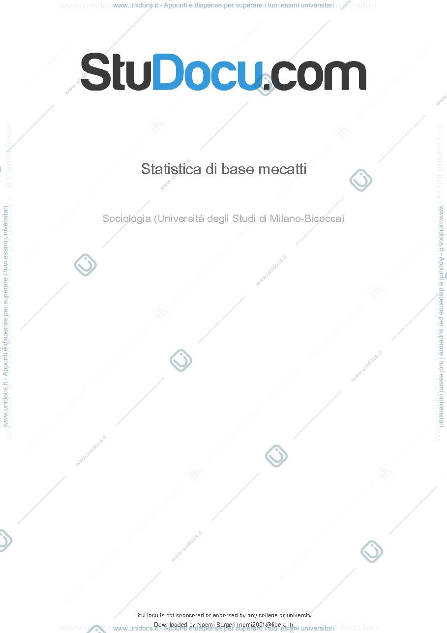 Anteprima pagina 1 — riassunti statistica