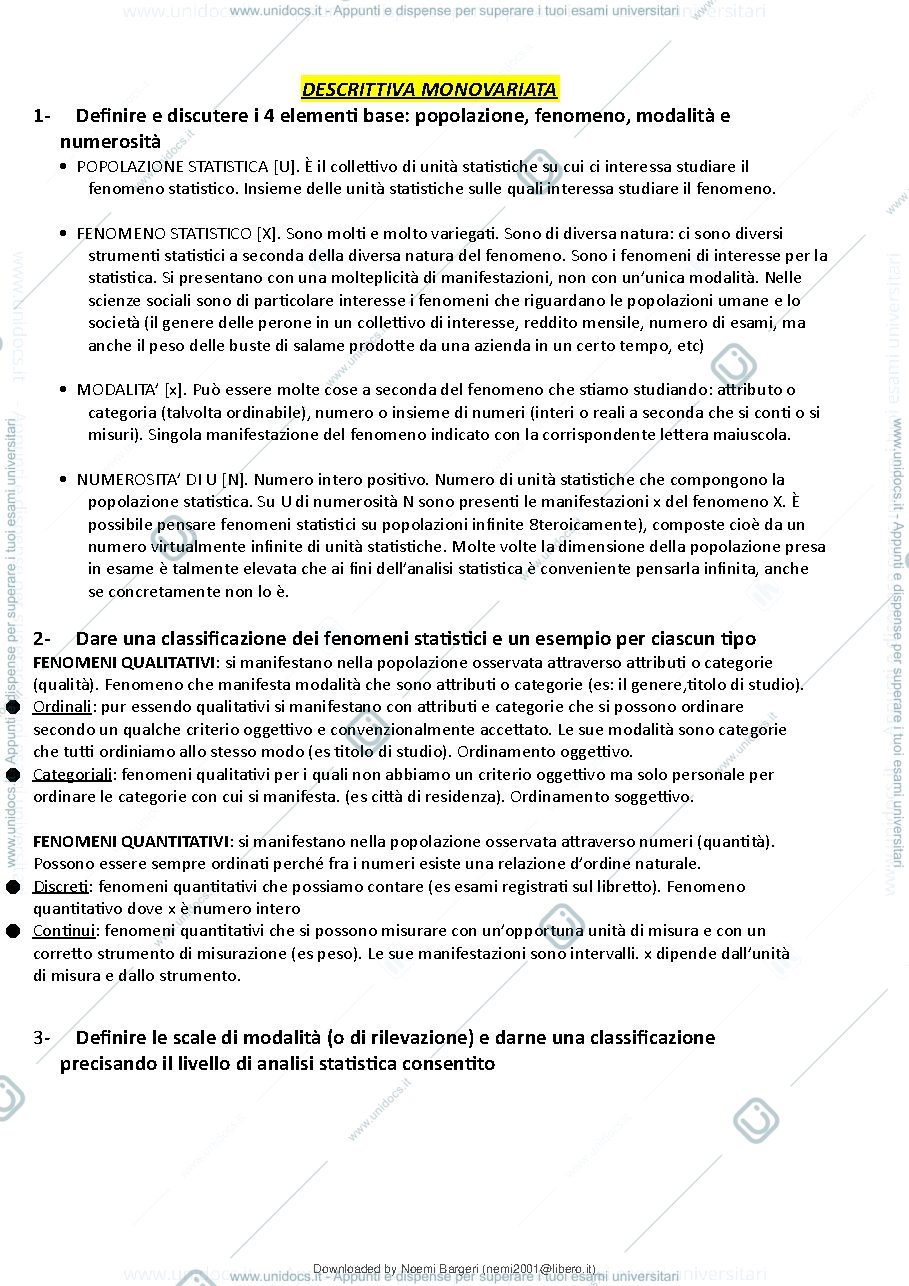 Anteprima pagina 2 — domande e risposte statistica
