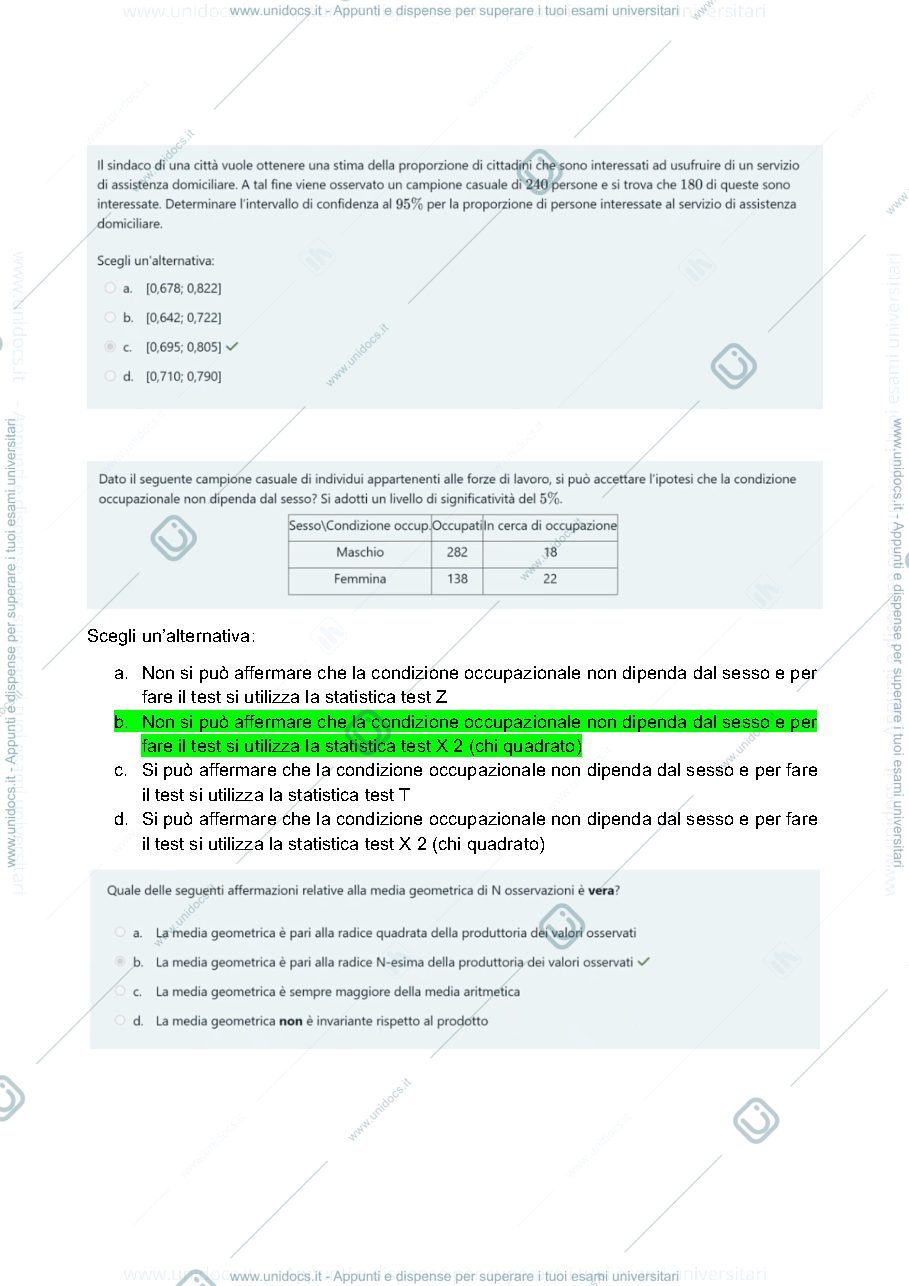 Anteprima pagina 2 — Compito statistica