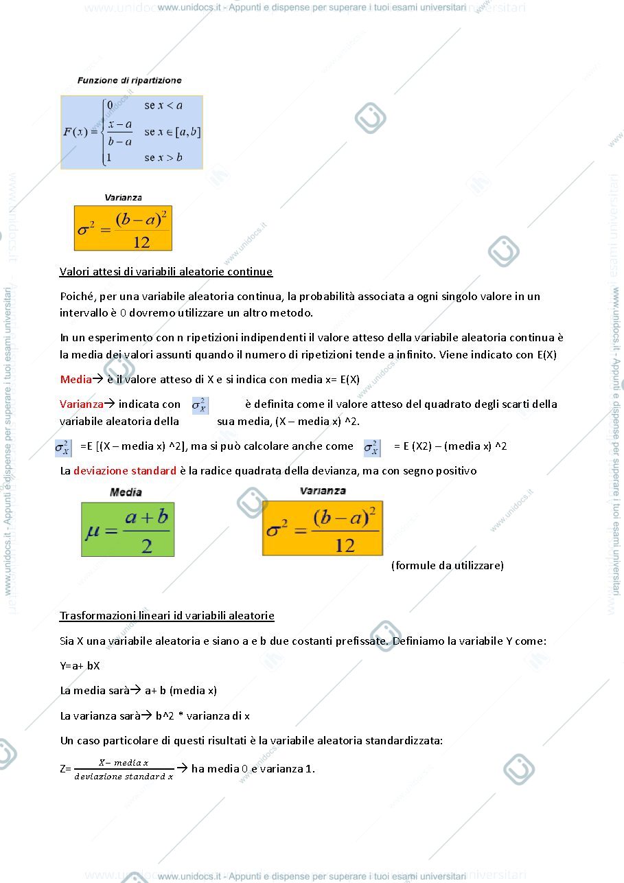 Anteprima pagina 2 — 6 distribuzioni di probabilità
