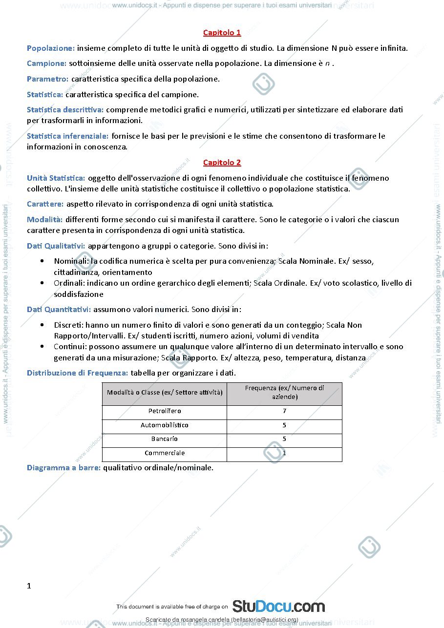 Anteprima pagina 2 — Statistica primo parziale