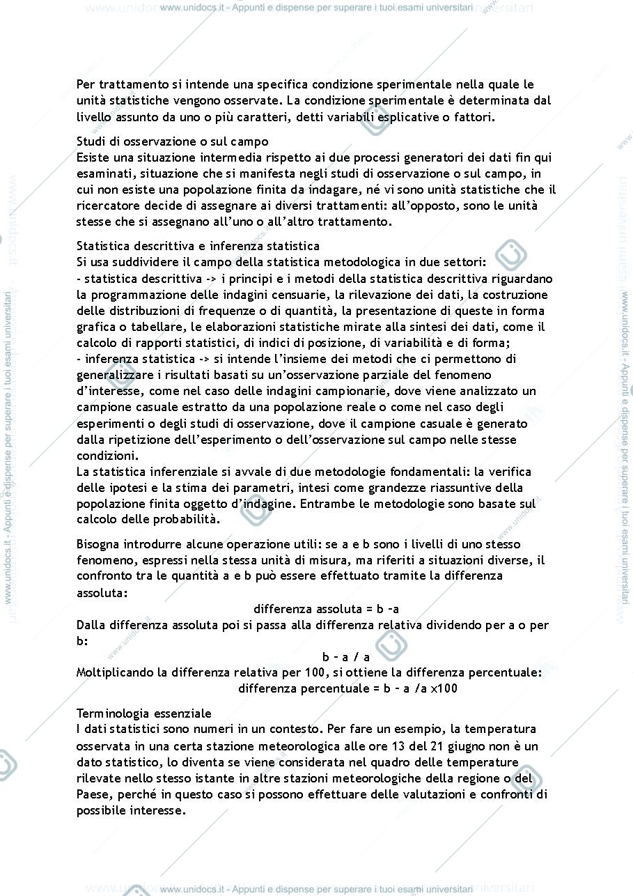 Anteprima pagina 3 — Riassunti Statistica, POLETTINI