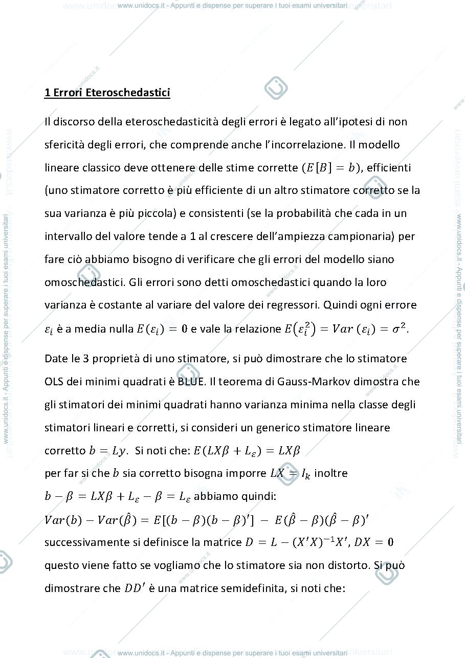 Anteprima pagina 2 — Appunti statistical modeling