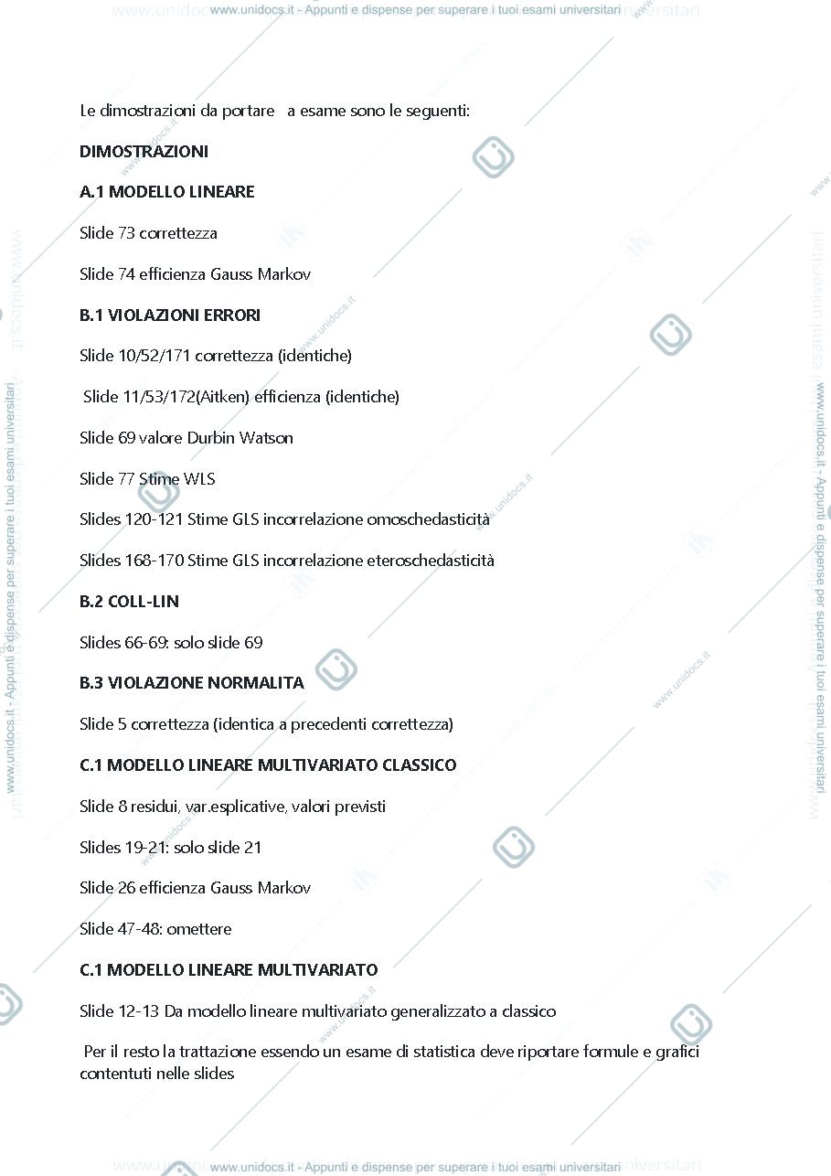 Anteprima pagina 1 — dimostrazioni da sapere all'esame