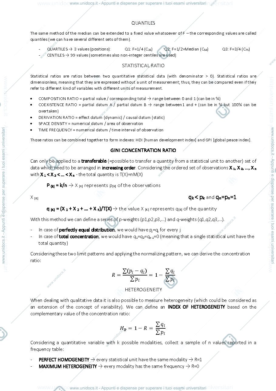 Anteprima pagina 1 — statistics summary 