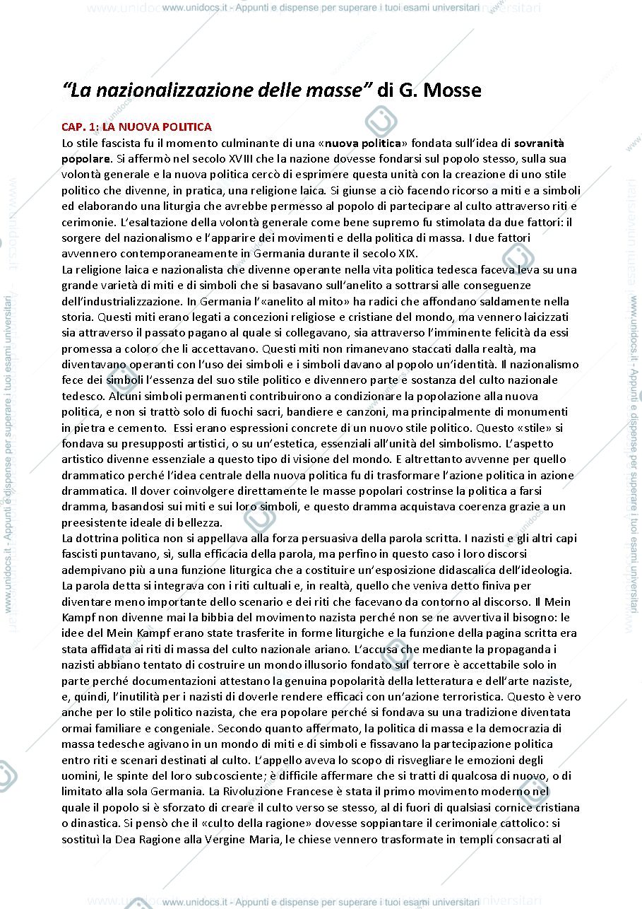 Anteprima pagina 1 — La nazionalizzazione delle masse
