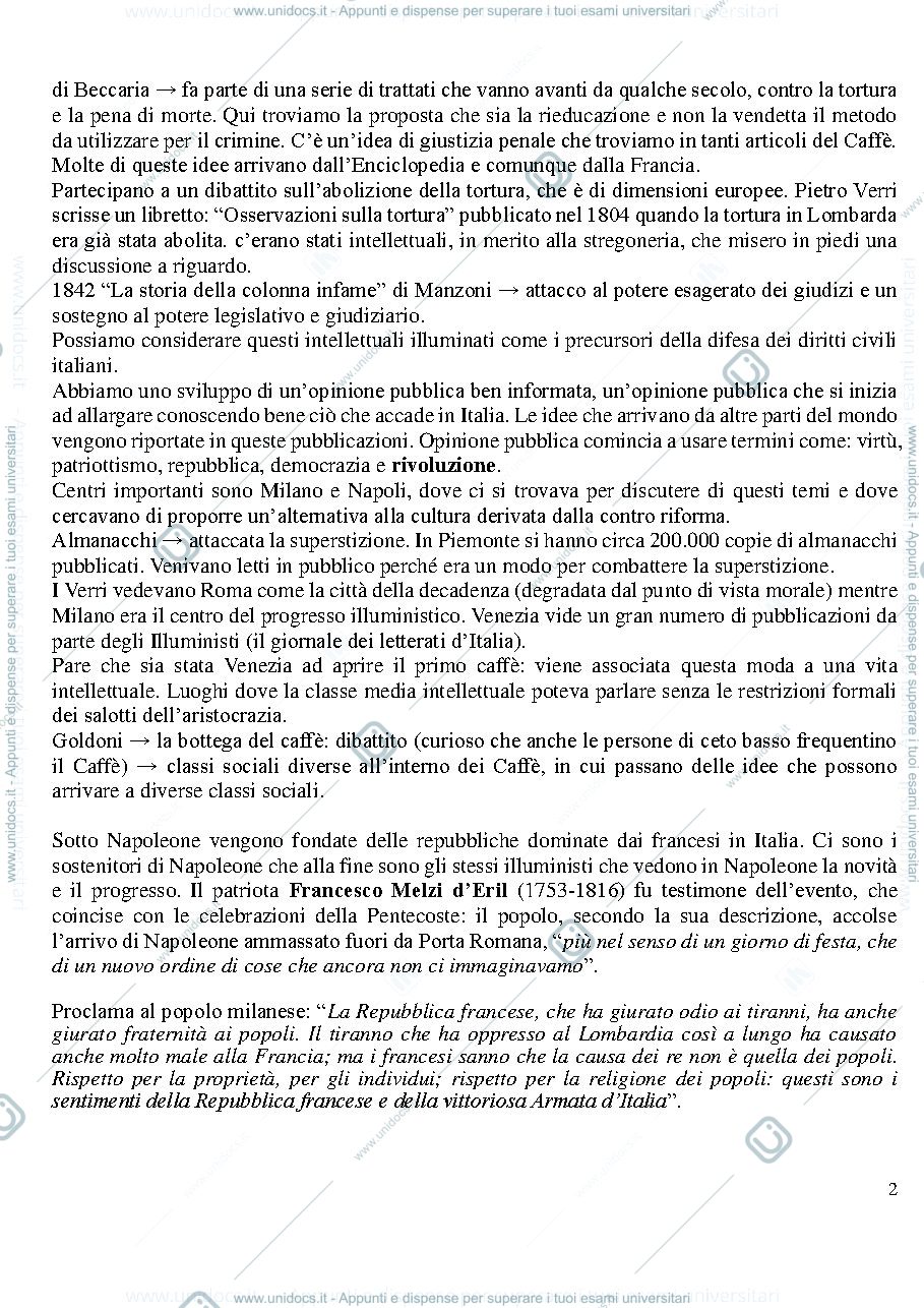 Anteprima pagina 2 — Storia contemporanea appunti
