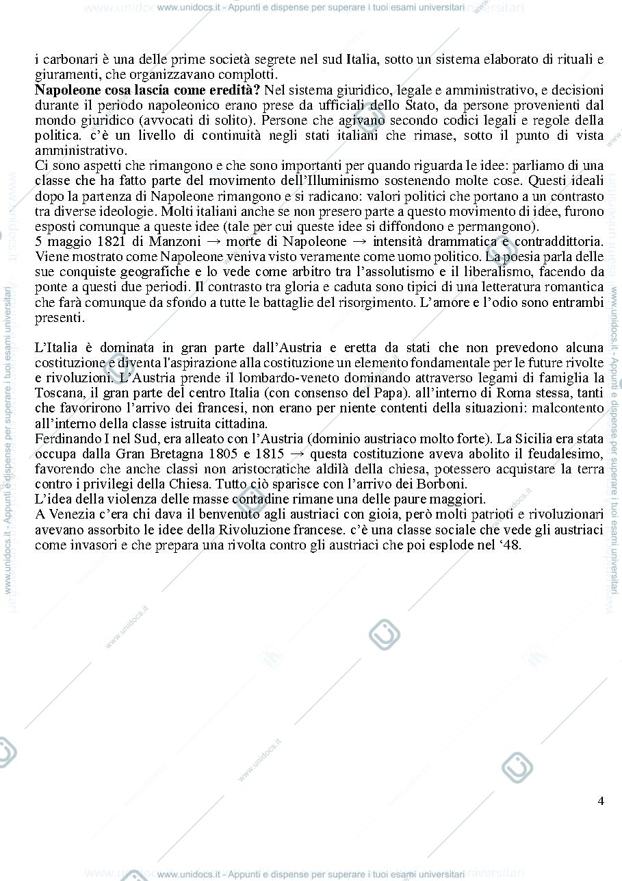 Anteprima pagina 4 — Storia contemporanea appunti
