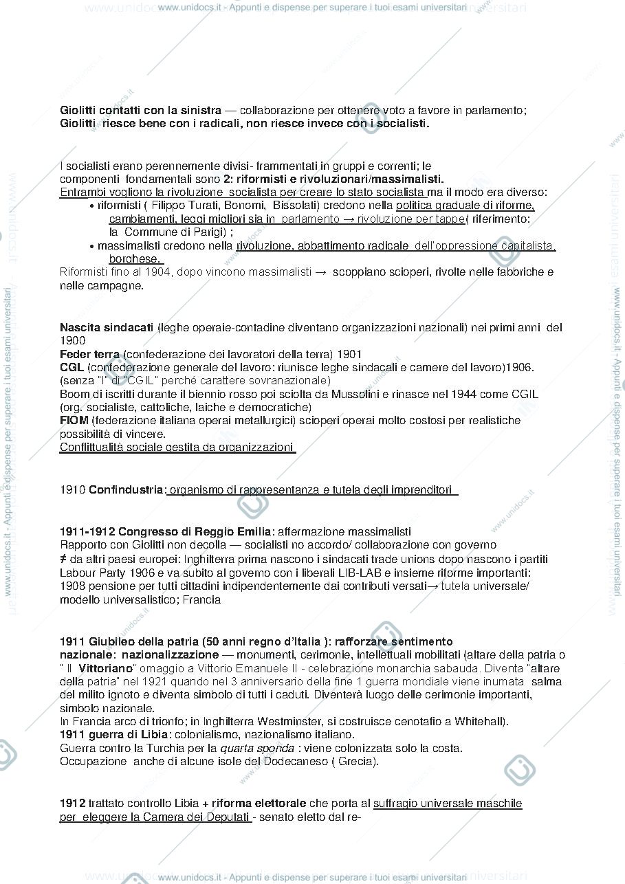 Anteprima pagina 2 — Storia contemporanea fino al 1950