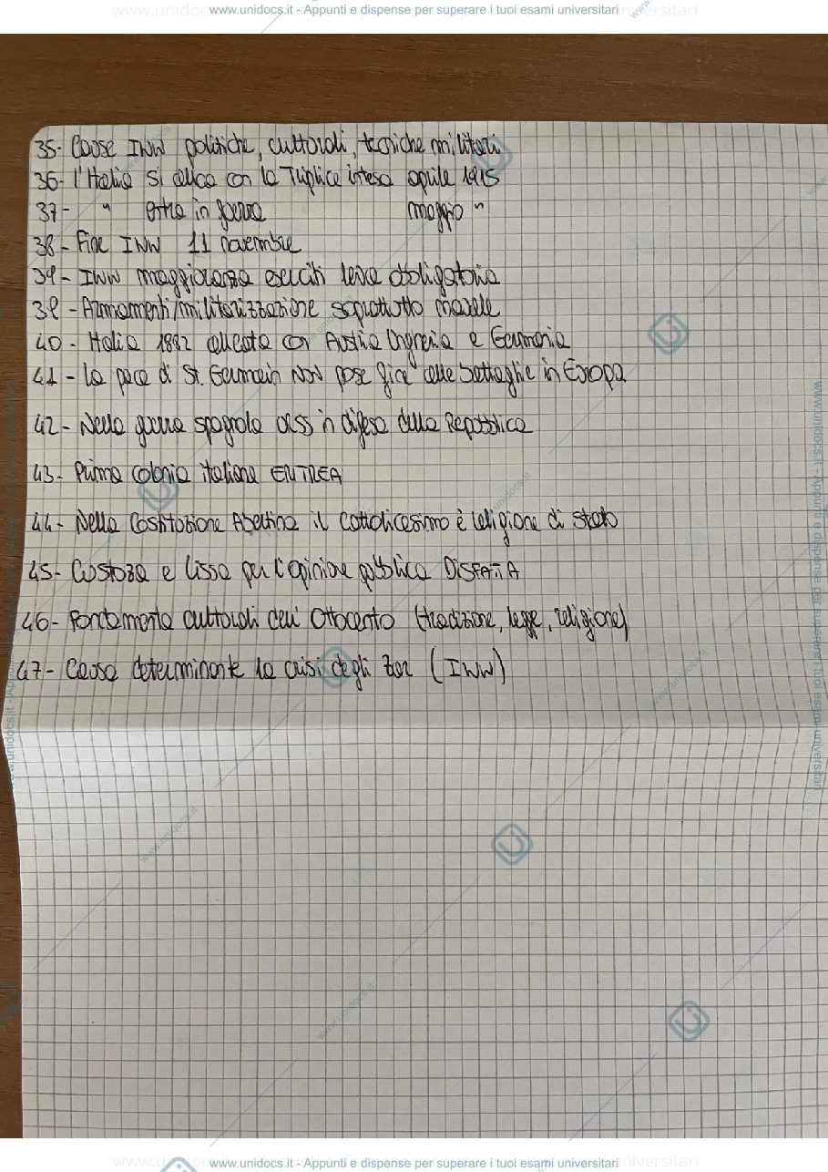 Anteprima pagina 1 — Appunti domande esame