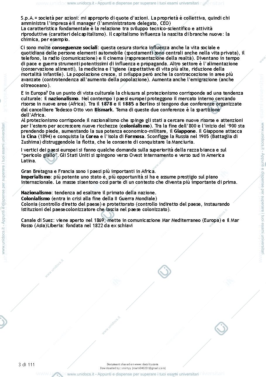 Anteprima pagina 3 — Storia contemporanea 