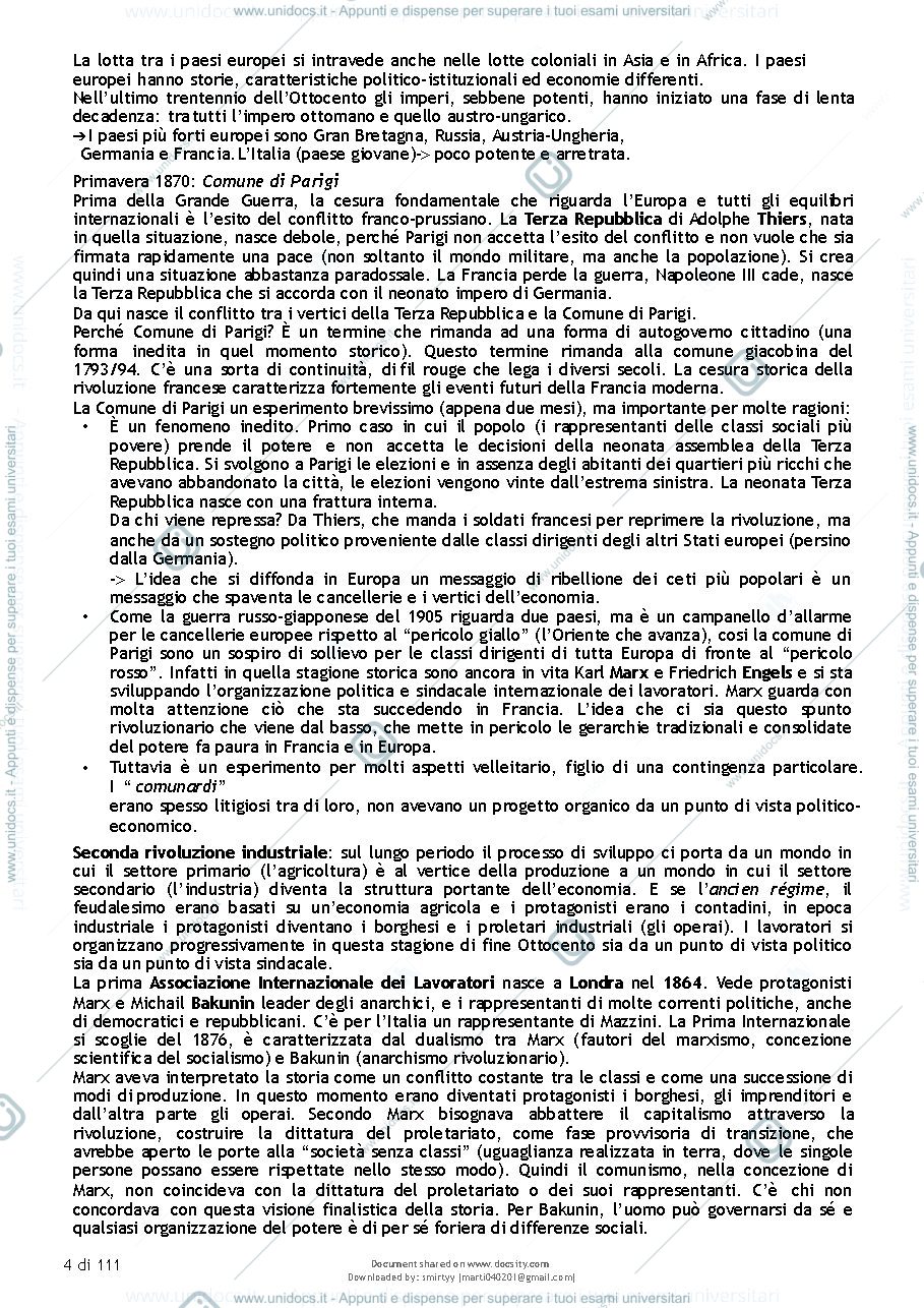 Anteprima pagina 4 — Storia contemporanea 