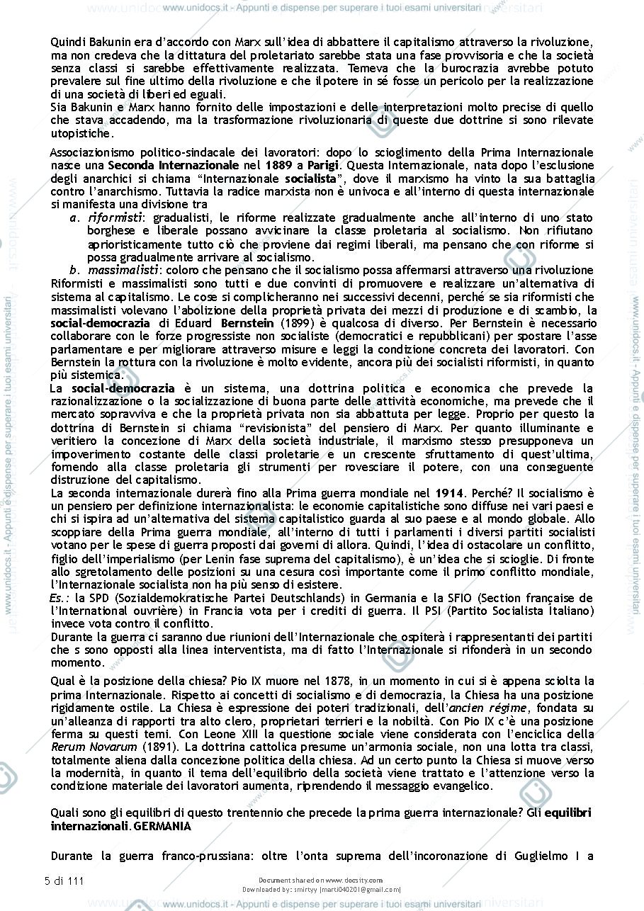 Anteprima pagina 5 — Storia contemporanea 