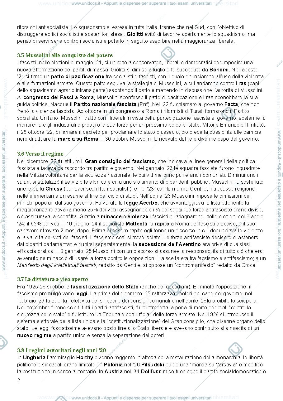 Anteprima pagina 2 — Storia contemporanea 