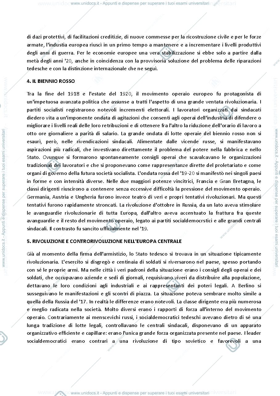 Anteprima pagina 3 — Riassunto libro il Novecento