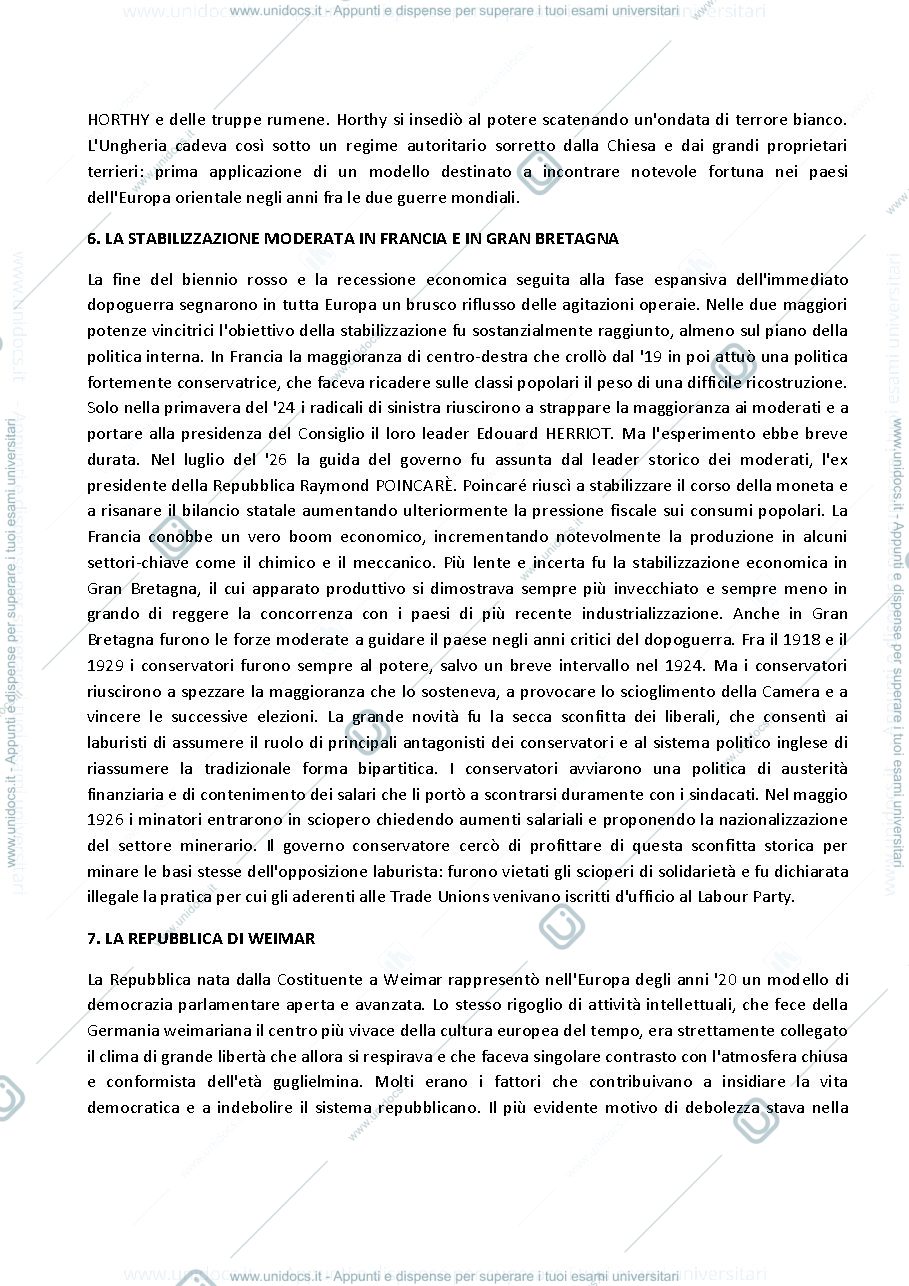 Anteprima pagina 5 — Riassunto libro il Novecento