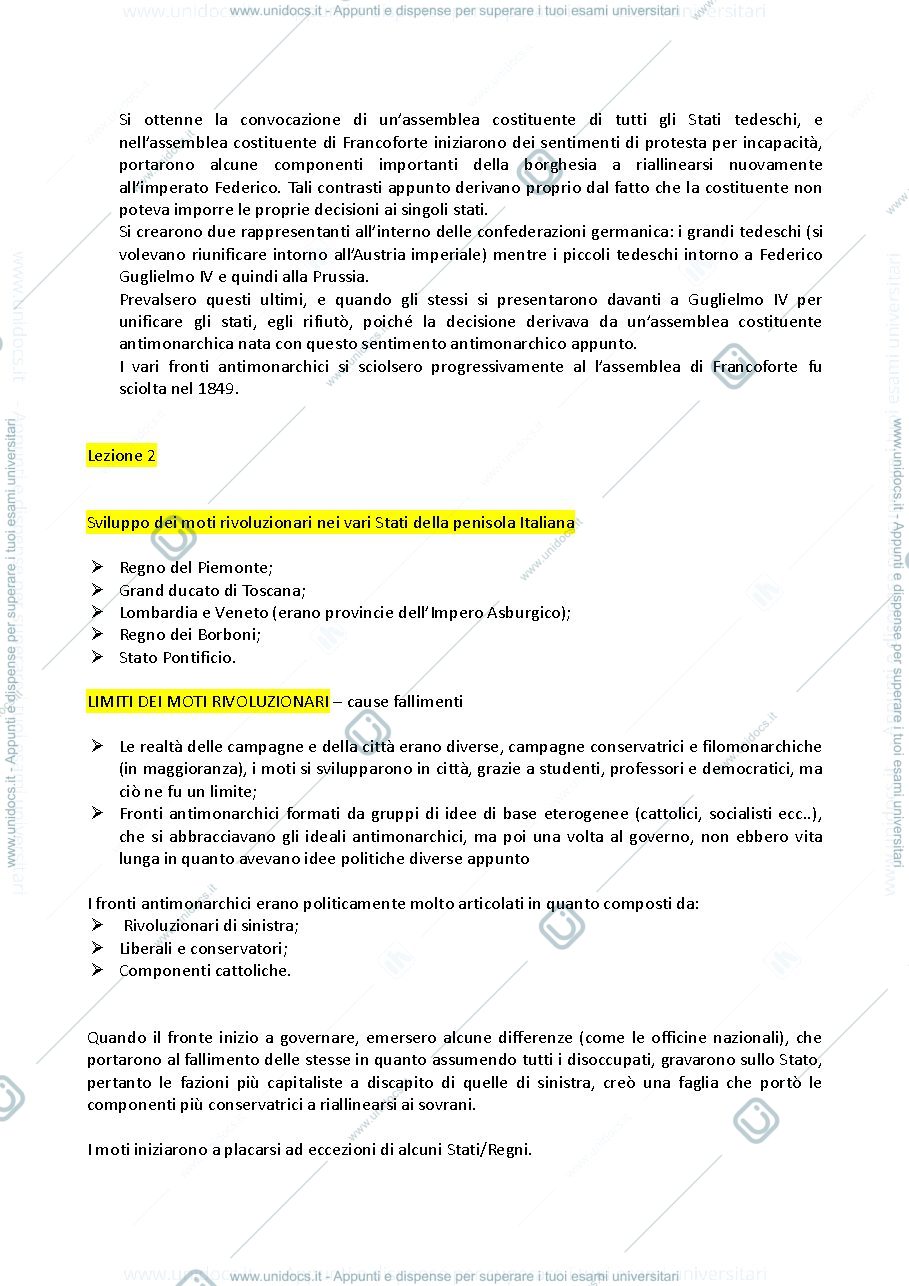 Anteprima pagina 3 — Riassunti storia contemporanea