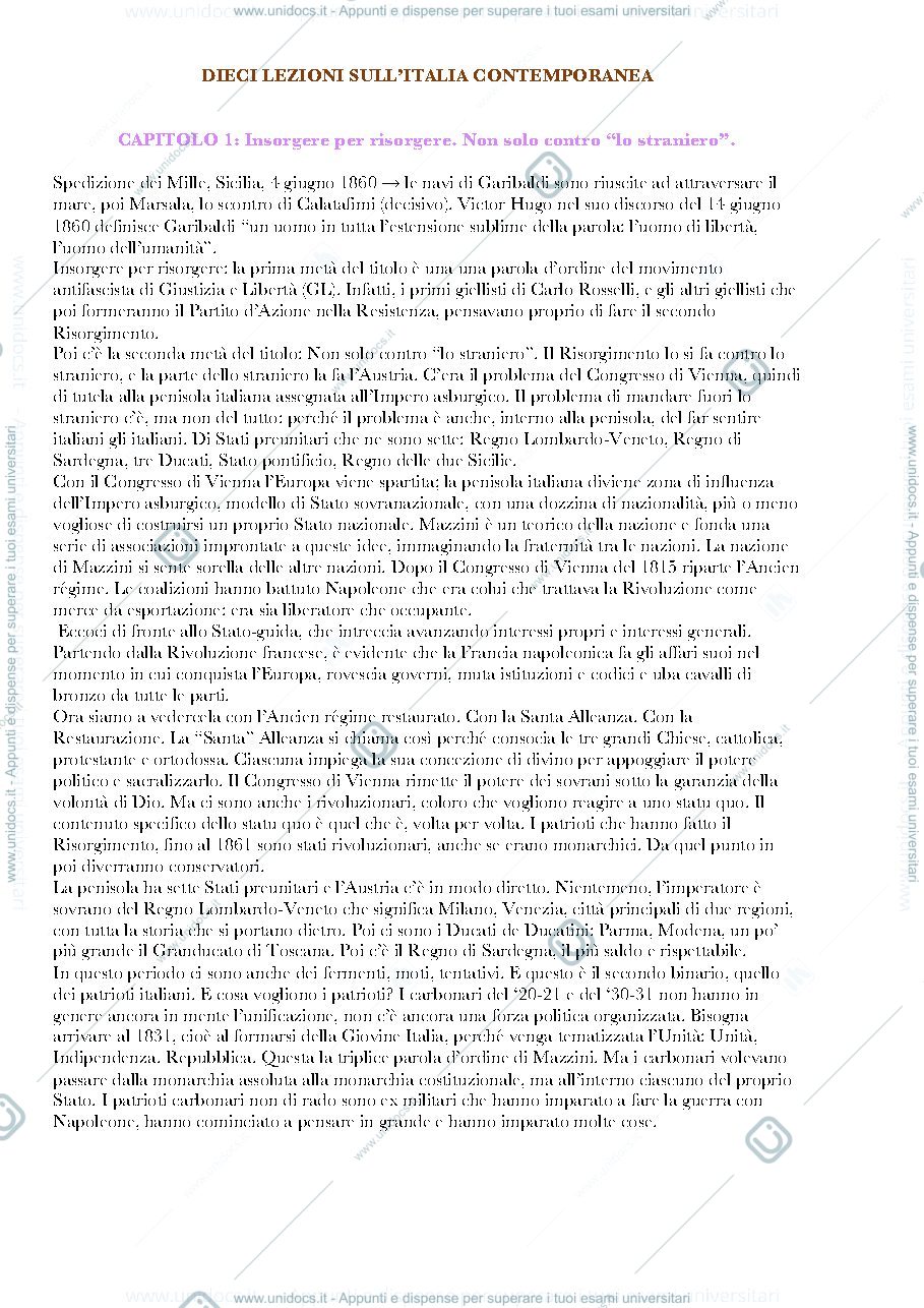 Anteprima pagina 1 — Dieci lezioni sull'Italia contemporanea