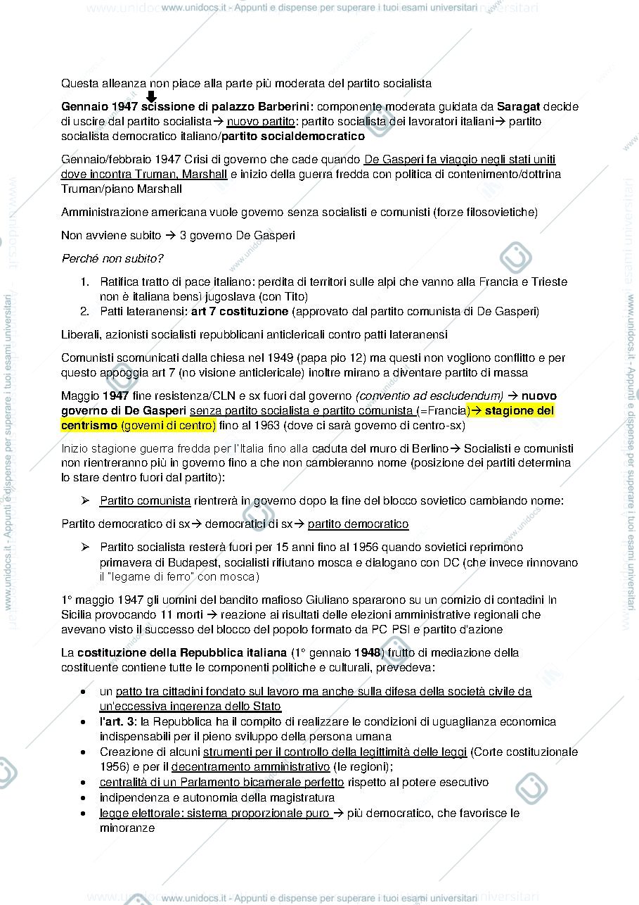 Anteprima pagina 3 — Storia contemporanea dal 1945 ai giorni nostri