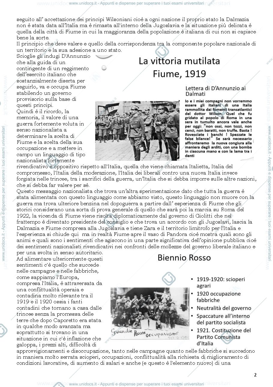 Anteprima pagina 2 — PRIMO DOPO GUERRA E FASCISMO 