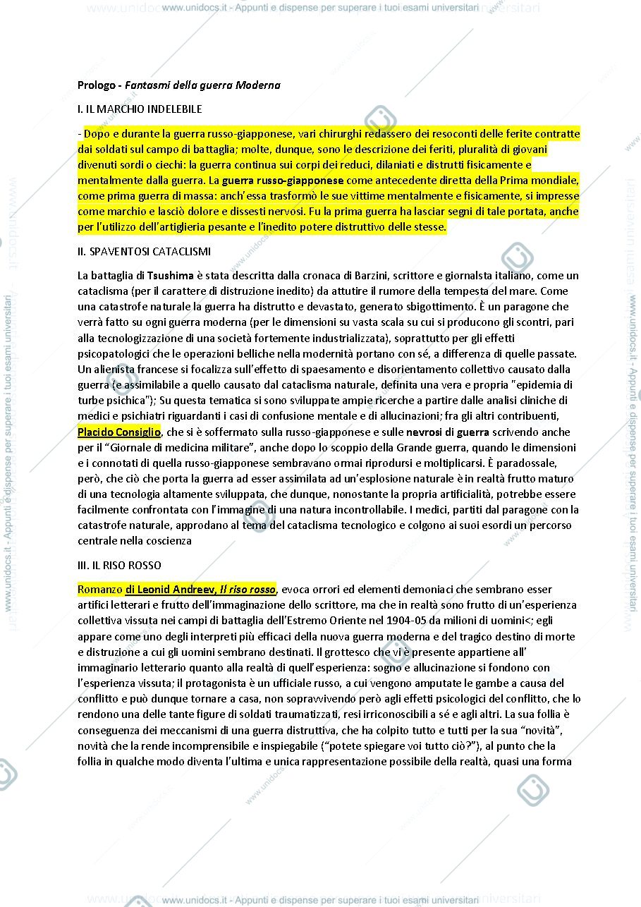 Anteprima pagina 1 — Riassunto del libro "L'Officina della Guerra"-Gibelli