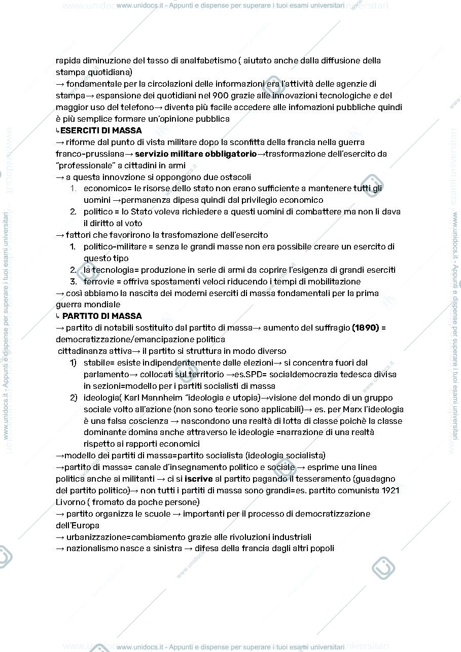 Anteprima pagina 2 — appunti lezione storia contemporanea 