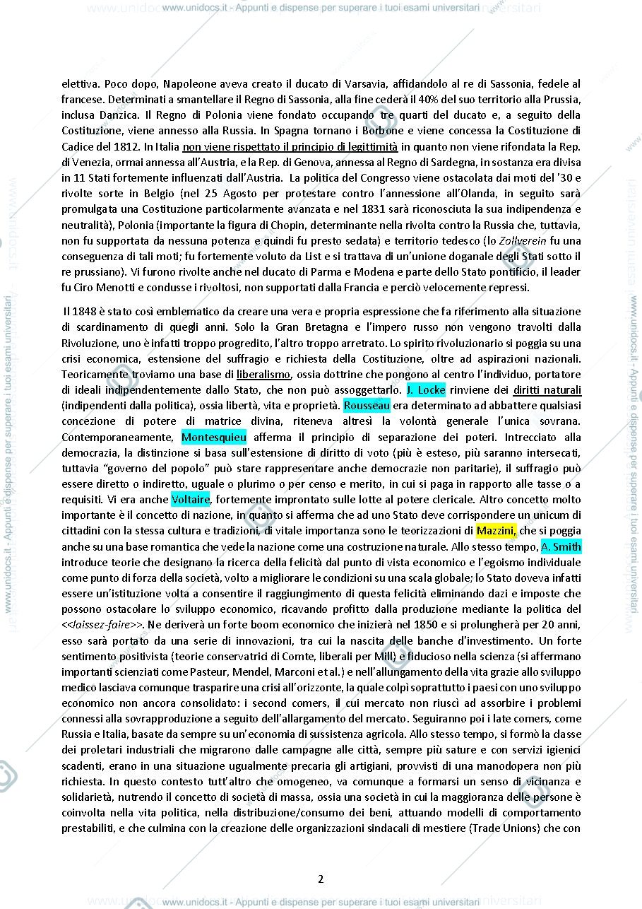 Anteprima pagina 2 — Storia contemporanea
