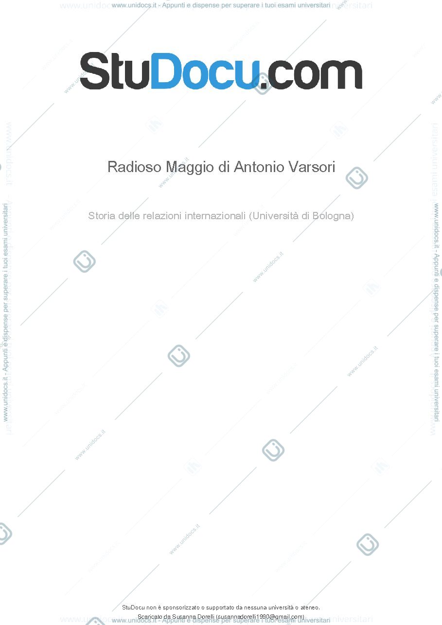 Anteprima pagina 1 — RIASSUNTI ESAME STORIA CONTEMPORANEA prof. Gentiloni 