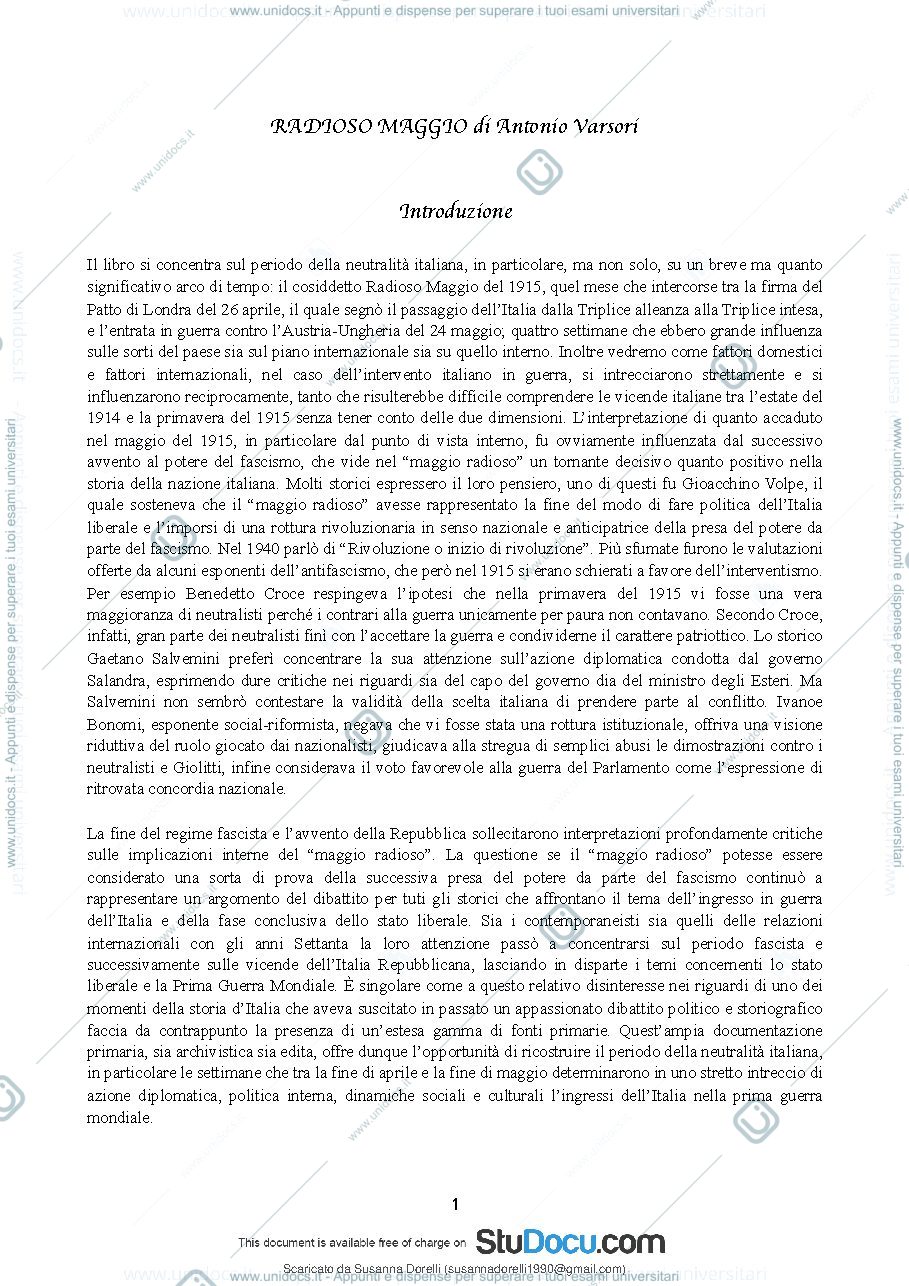 Anteprima pagina 2 — RIASSUNTI ESAME STORIA CONTEMPORANEA prof. Gentiloni 