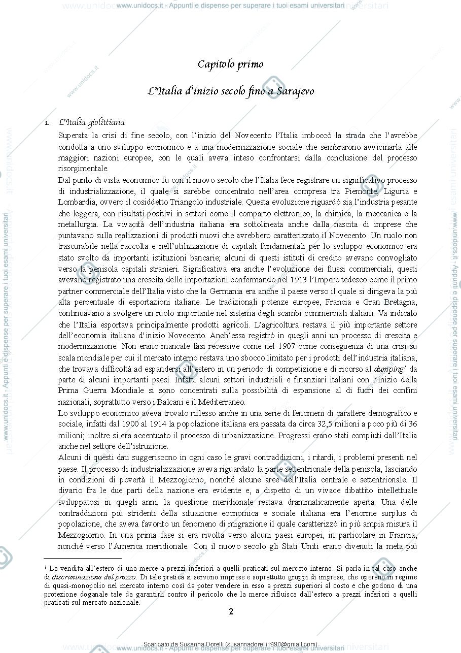 Anteprima pagina 3 — RIASSUNTI ESAME STORIA CONTEMPORANEA prof. Gentiloni 