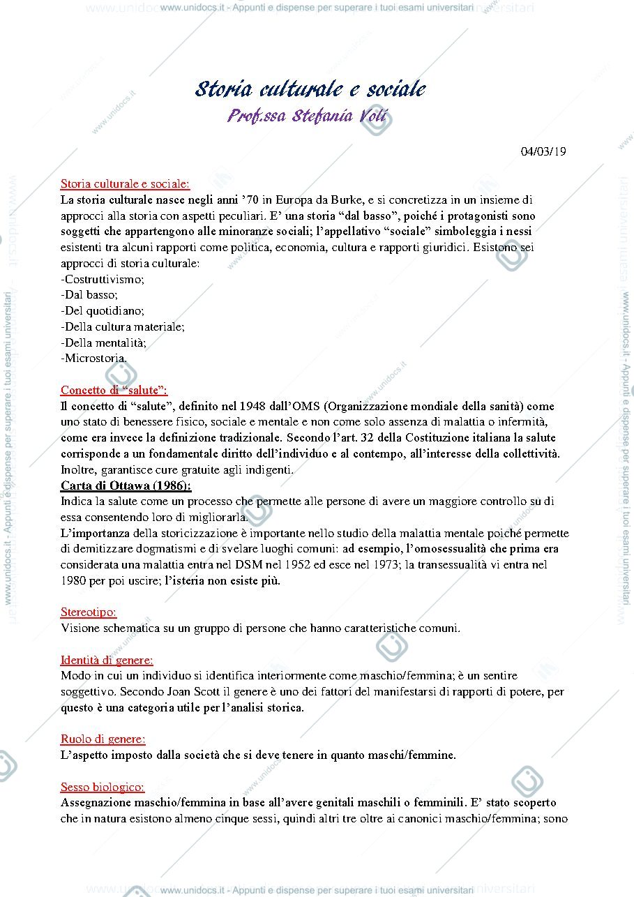 Anteprima pagina 1 — Appunti del corso Storia sociale e culturale + riassunto del libro "In scienza e coscienza"