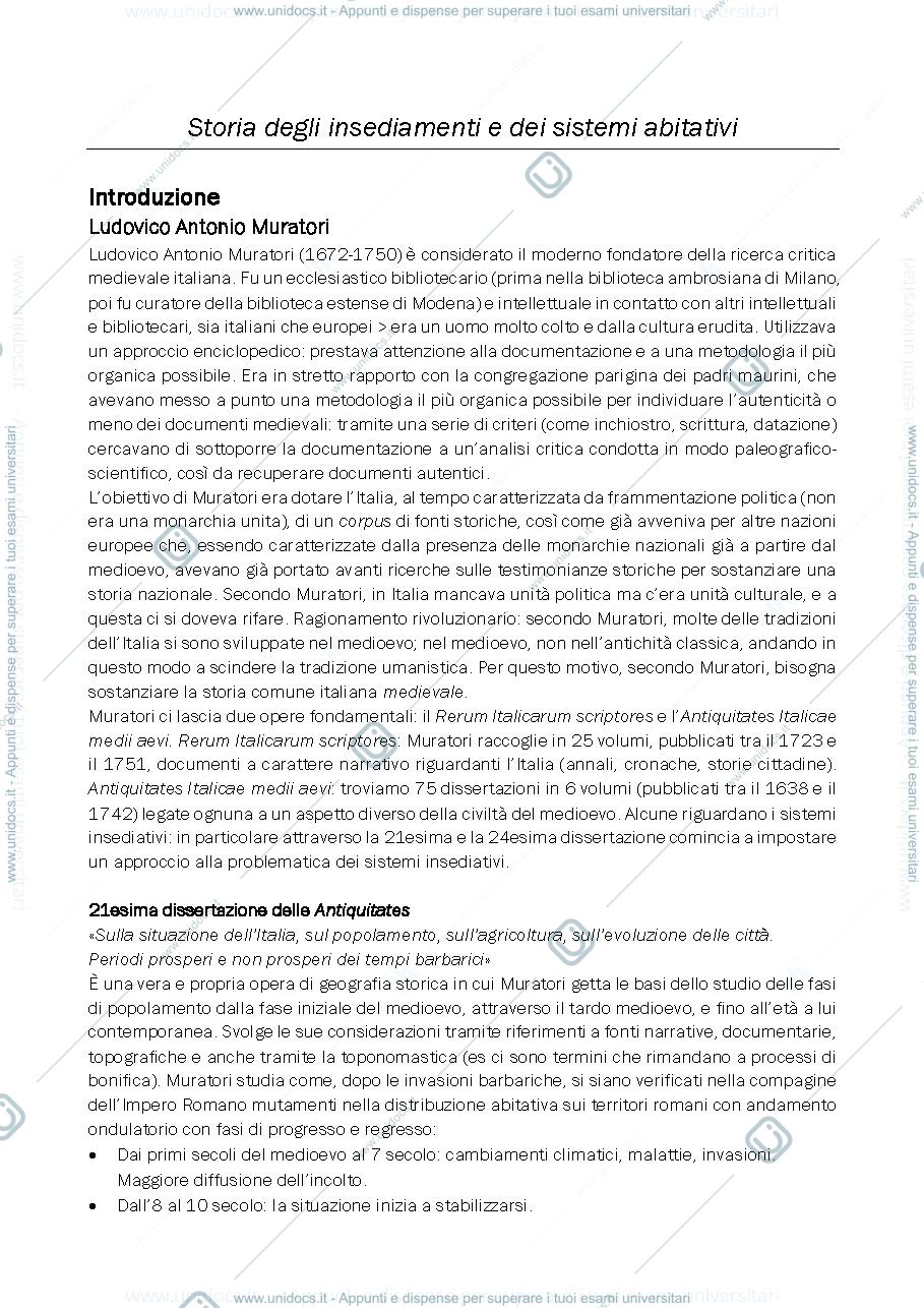 Anteprima pagina 2 — Appunti Storia degli insediamenti e dei sistemi abitativi